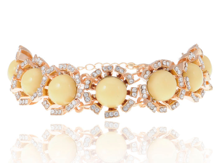 Sunshine Yellow Bead Chain Bracelet