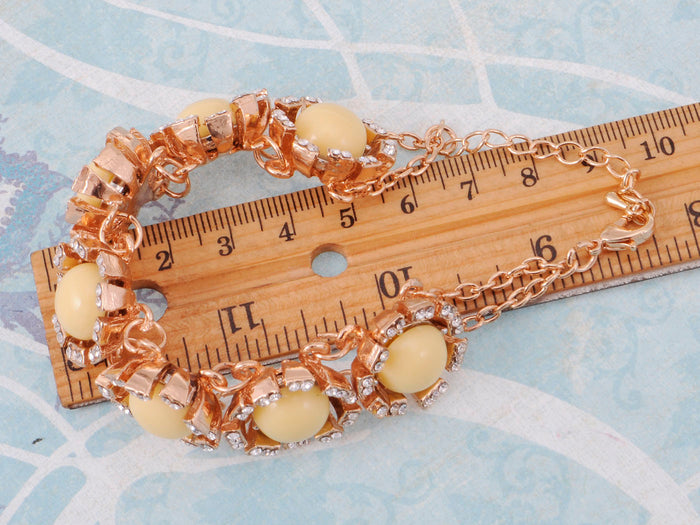 Sunshine Yellow Bead Chain Bracelet