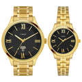Timex Empera Pairs Black Dial Round Case Day-Date + 3 Hands Function Watch -TW00PR283