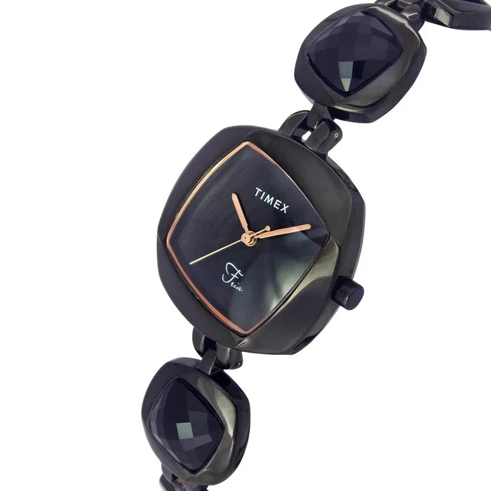 Timex Fria Women Black Square Analog Watch - TWEL15003