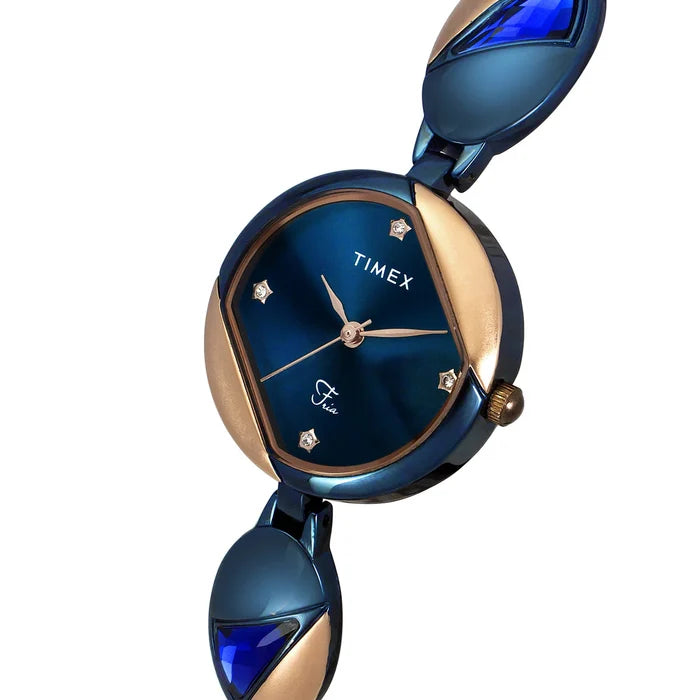 Timex Fria Women Blue Round Analog Watch - TWEL16304