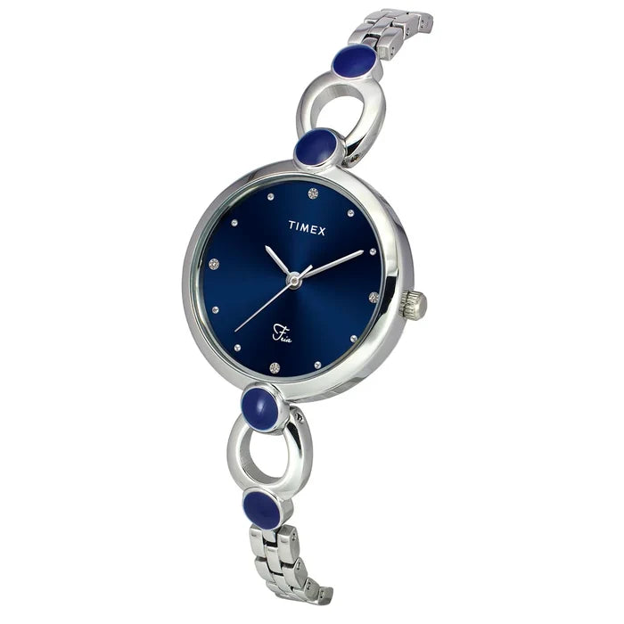 Timex Fria Women Blue Round Analog Watch - TWEL18100