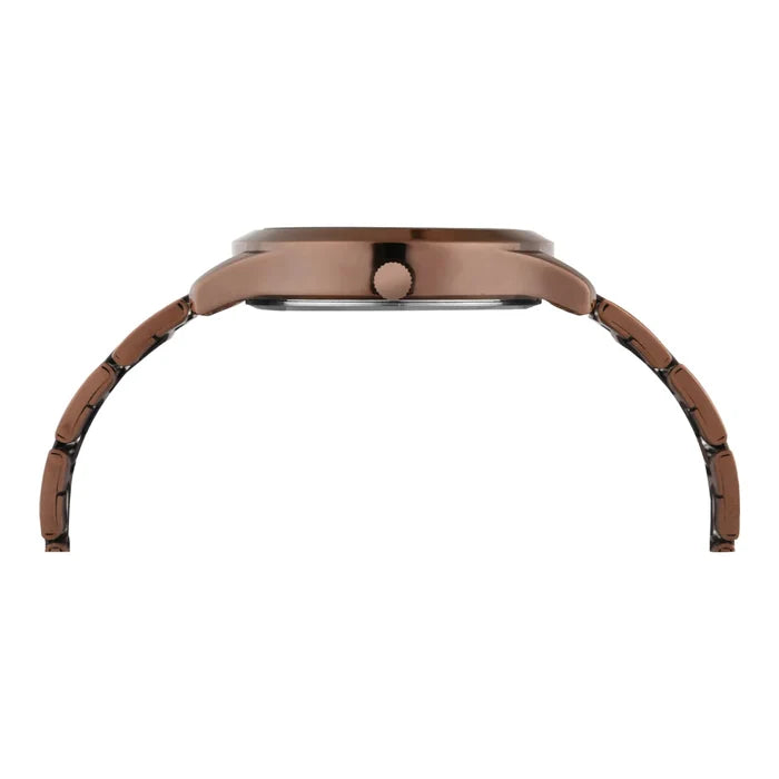 Timex Women Brown Round Multifunction Dial Watch- TW000Q820