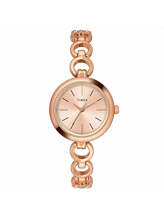 Timex  Women's Rose Gold Analog Stainless Steel Watch TWEL11434