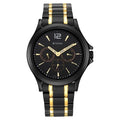 Titan Black and Gold Black Dial Quartz Multifunction Stainless Steel Strap watch for Men 1698km02