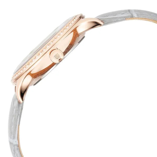 Titan Bright Leathers Quartz Analog with Date Silver Dial Leather Strap for Women 95247wl03