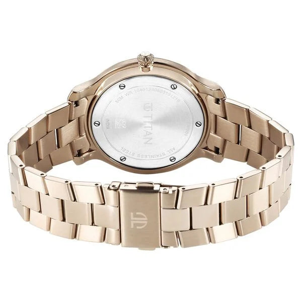 Titan Classic Distincta Silver Dial Analog with Date Stainless Steel Strap watch for Men 90170wm01