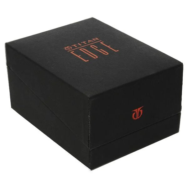 Titan Edge Black Dial Analog Stainless Steel Strap Watch for Men 1043nm01