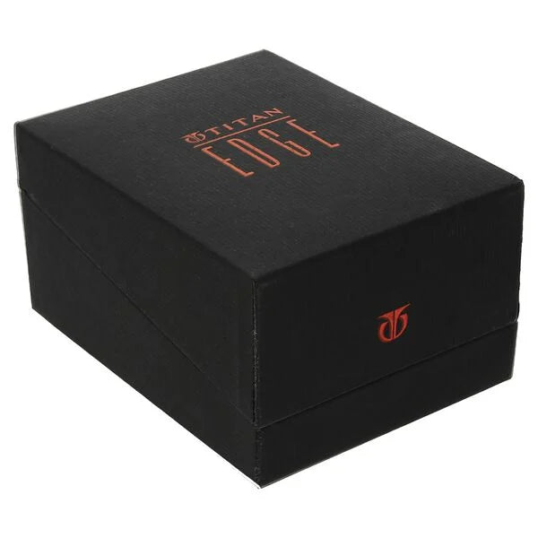 Titan Edge Black Dial Quartz Leather Strap Watch for Men 1595nl04