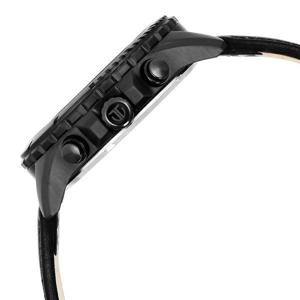 Titan Octane Classic Sporty Black Dial Chronograph Leather Strap watch for Men 90151nl01