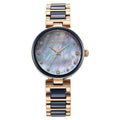 Titan Purple Ceramics Blue Dial Watch for Women 95214kd05