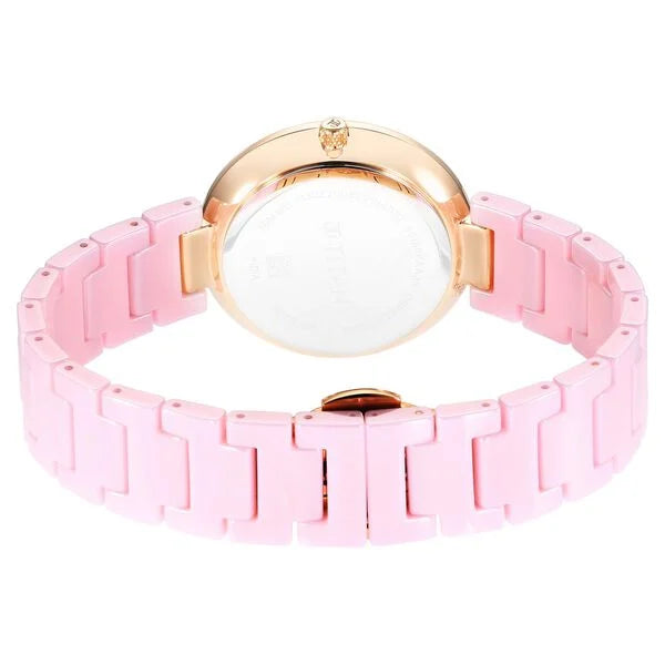 Titan Purple CeramicsPink Dial Analog Ceramic Strap watch for Women 95189kc03