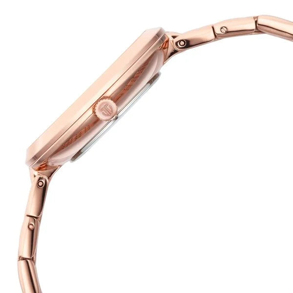 Titan Purple Unending Beauty Rose Gold Dial Women Watch With Stainless Steel Strap 95163wm01