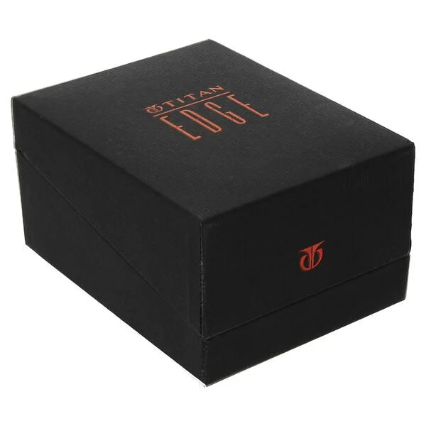 Titan Quartz Analog Champagne Dial Stainless Steel Strap Watch for Men 1043bm01