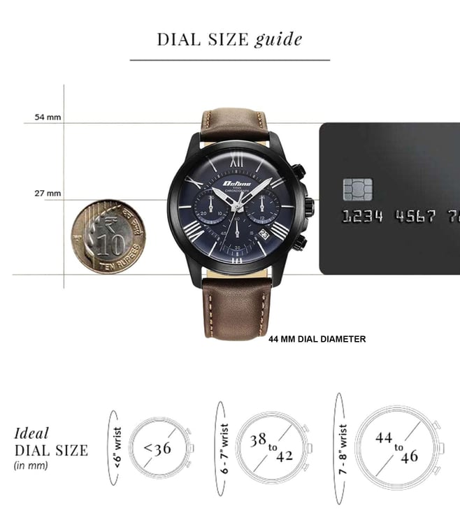 Titan Quartz Chronograph Blue Dial Leather Strap Watch for Men 90152nl01