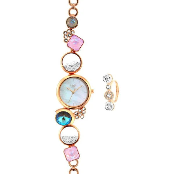 Titan Raga Moments Of Joy Mother of Pearl Dial Women Watch With Metal Strap ns95128wm01f / 95128WM01