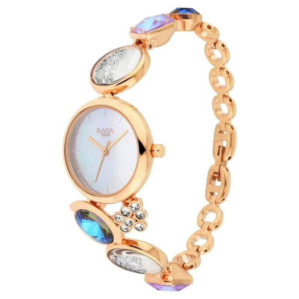 Titan Raga Moments Of Joy Mother of Pearl Dial Women Watch With Metal Strap ns95128wm01f / 95128WM01