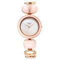 Titan Raga New You Quartz Analog Mother Of Pearl Dial Rose Quartz stone Strap Watch for Women 95195wm01