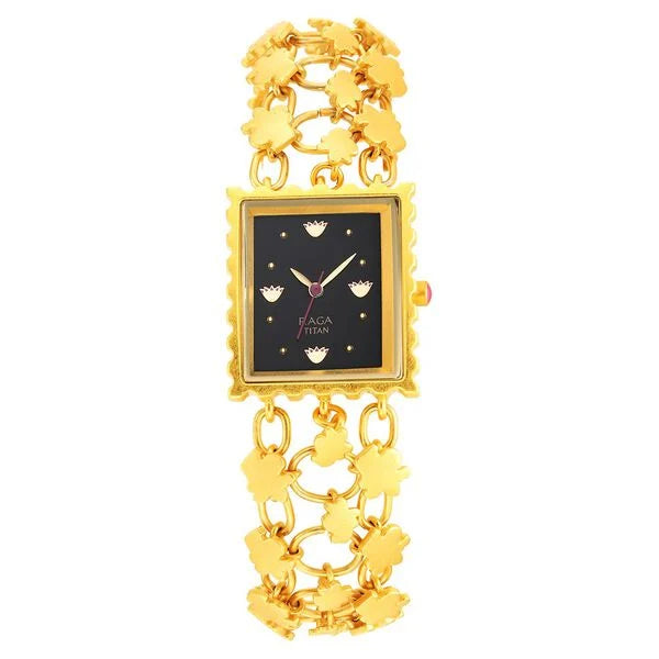 Titan Raga X Masaba Black Dial Analog Steel and Metal Strap watch for Women 95173ym01