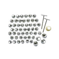 Winco CDT-52 52 Piece Stainless Steel Cake Decorating Tip Set