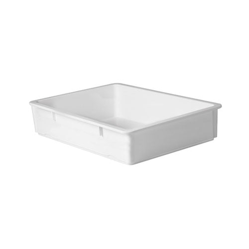 Winco PL-6N White Polypropylene Pizza Dough Box - 6" Deep