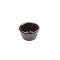 Winco RFM-4K 4 Oz Fluted Black Melamine Ramekin