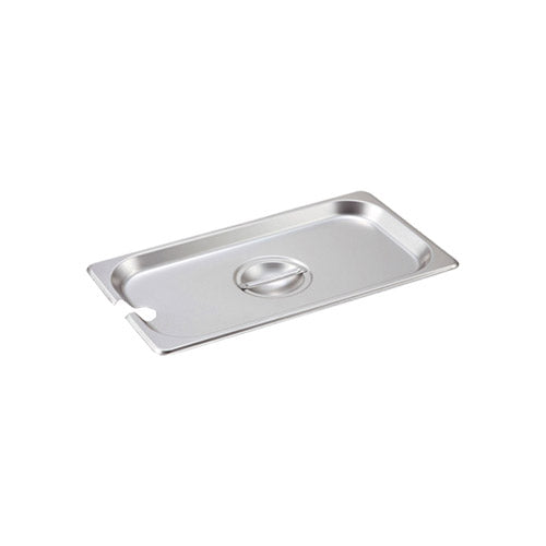 Winco SPCT 1/3 Size Stainless Steal Slotted Steam Table / Hotel Pan Cover