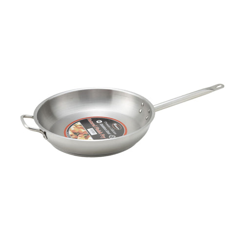 Winco SSFP-11 11" Premium Stainless Steel Fry Pan